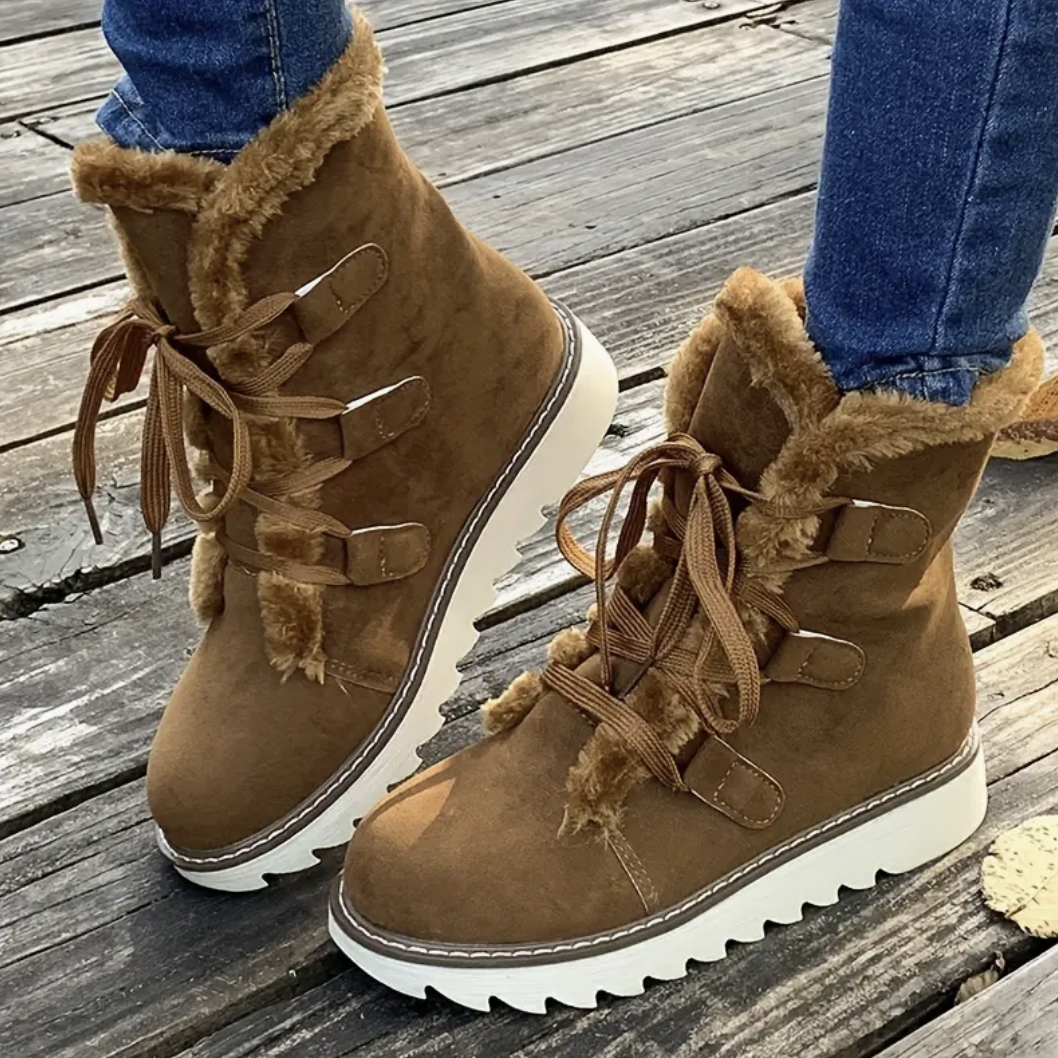 Comelyy Snow Boots with Plush Lining Outdoor Winter Warm and Stylish Boots