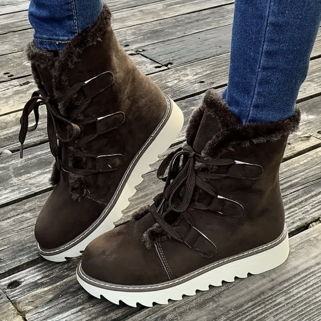 Comelyy Snow Boots with Plush Lining Outdoor Winter Warm and Stylish Boots