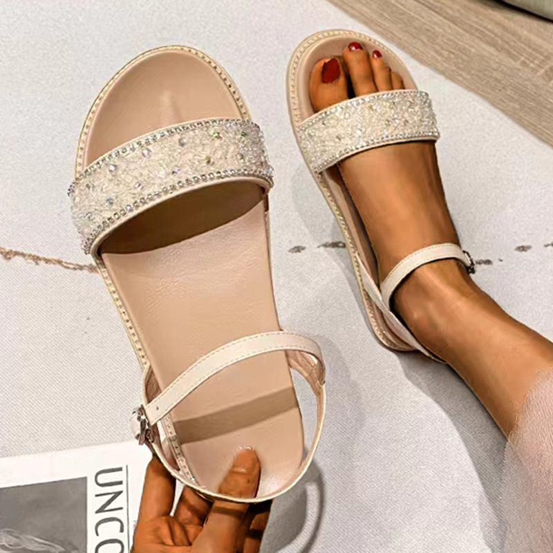 Comelyy Fashion Pearl Crystal Sandals