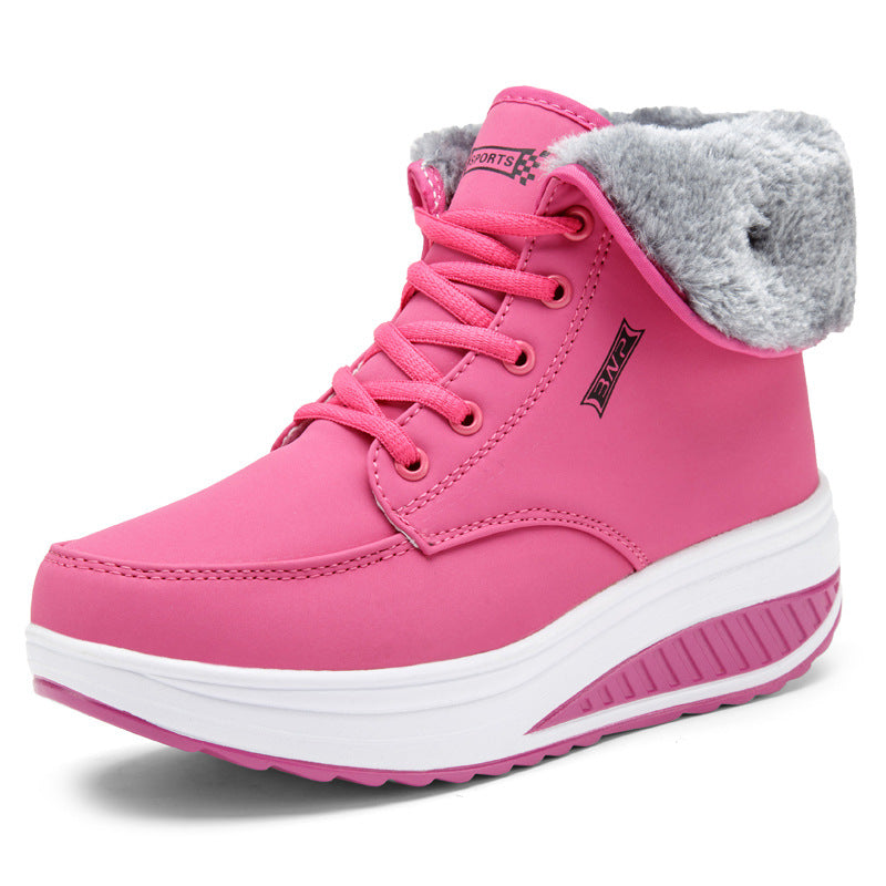 Comelyy Women's Plush Rocking Cotton Boots