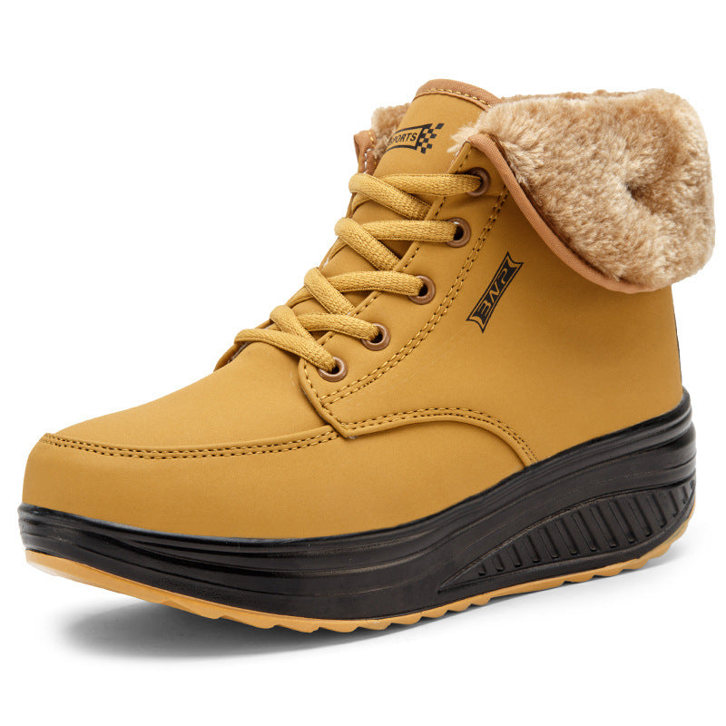 Comelyy Women's Plush Rocking Cotton Boots