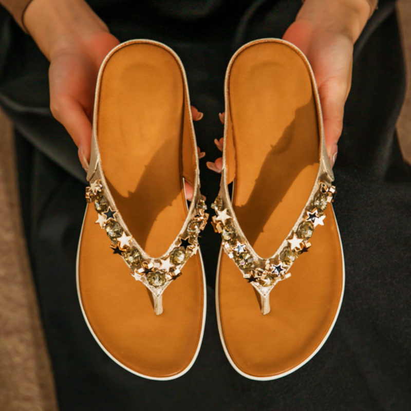 Comelyy Summer Star Bling Slippers