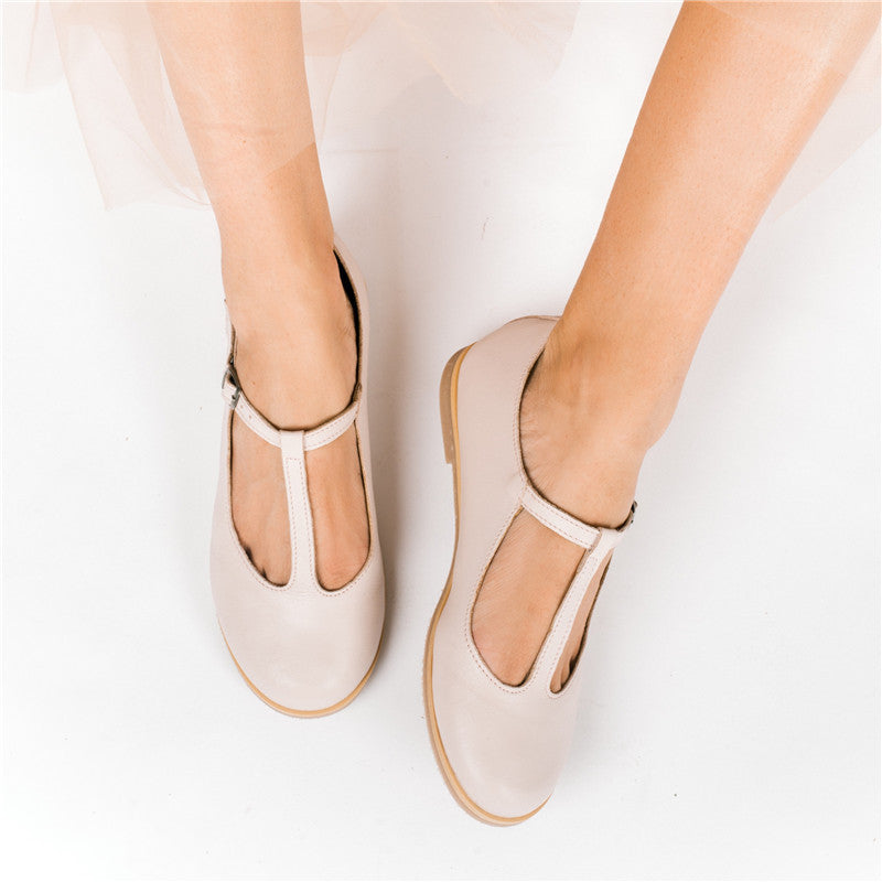 Comelyy Comfortable flat buckle pumps