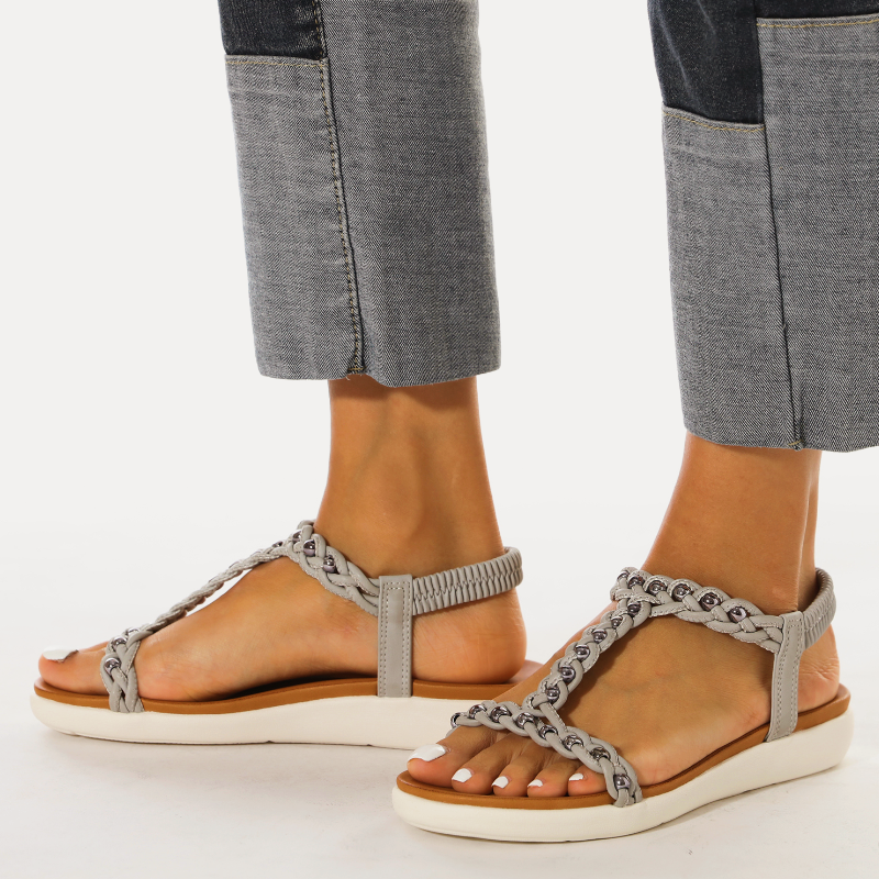 Comelyy Embroidered Casual Elastic Fashion Sandals