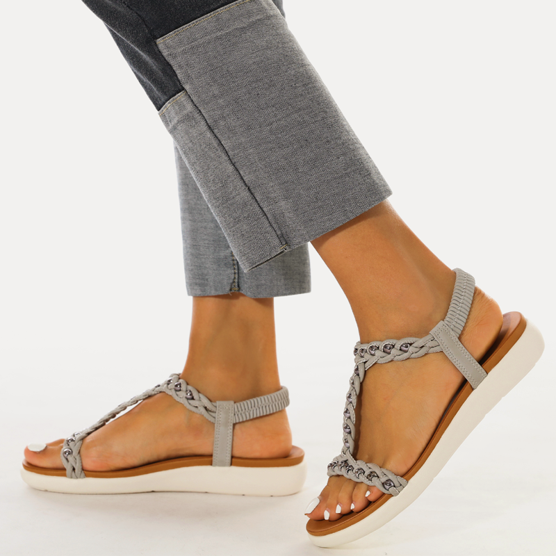 Comelyy Embroidered Casual Elastic Fashion Sandals