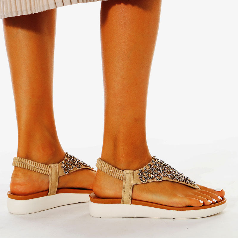 Comelyy  Ankle Strap Casual Elastic Fashion Sandals