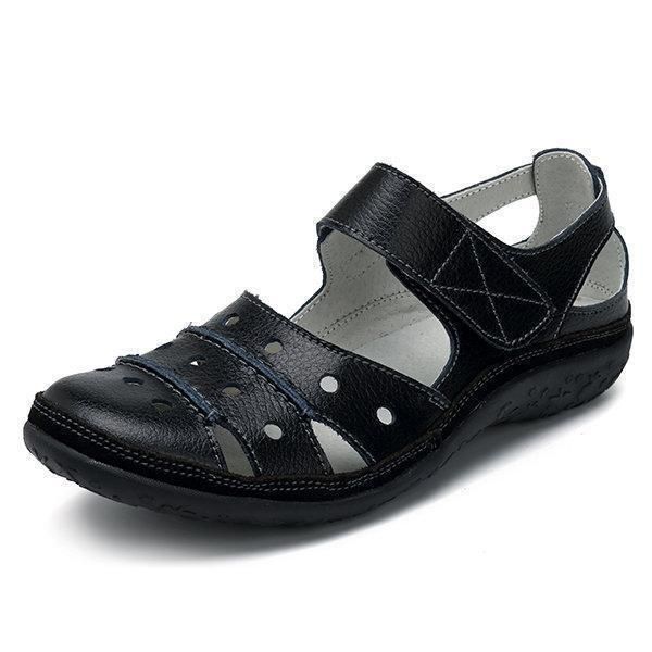Comelyy Women's Hollow Hook Flat Sandals