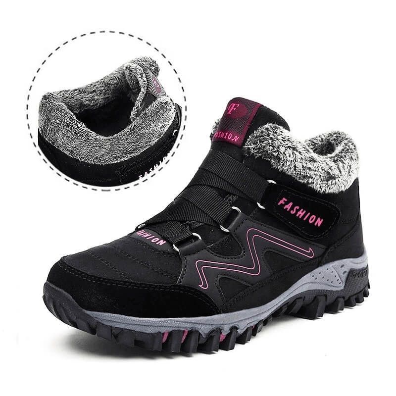 Comelyy Snowy Villia Leather Ankle Boots