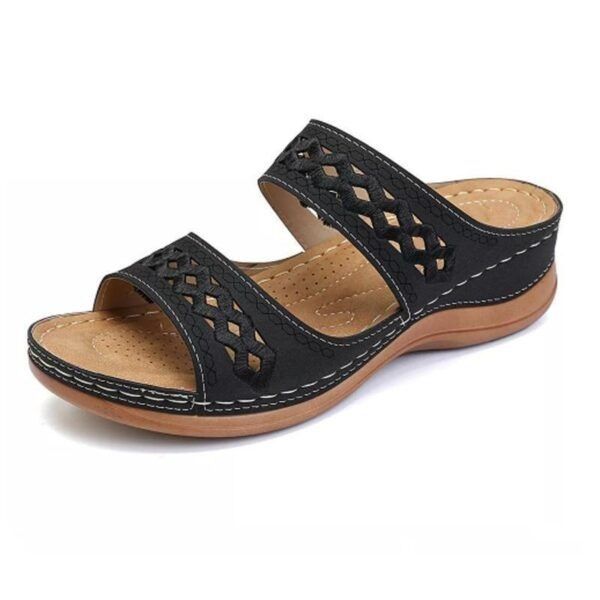 Comelyy Premium Faux Leather Embroidery Women Sandals
