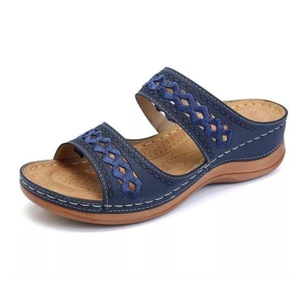 Comelyy Premium Faux Leather Embroidery Women Sandals