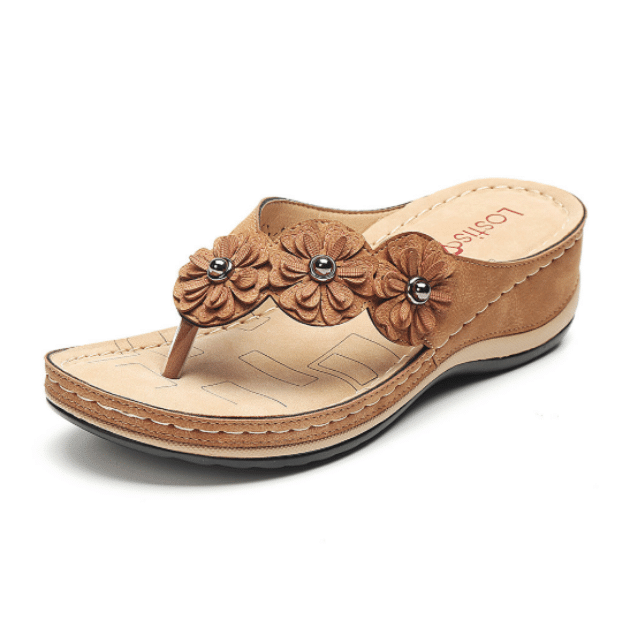 Comelyy Lightweight Flowers Clip Toe Sandals