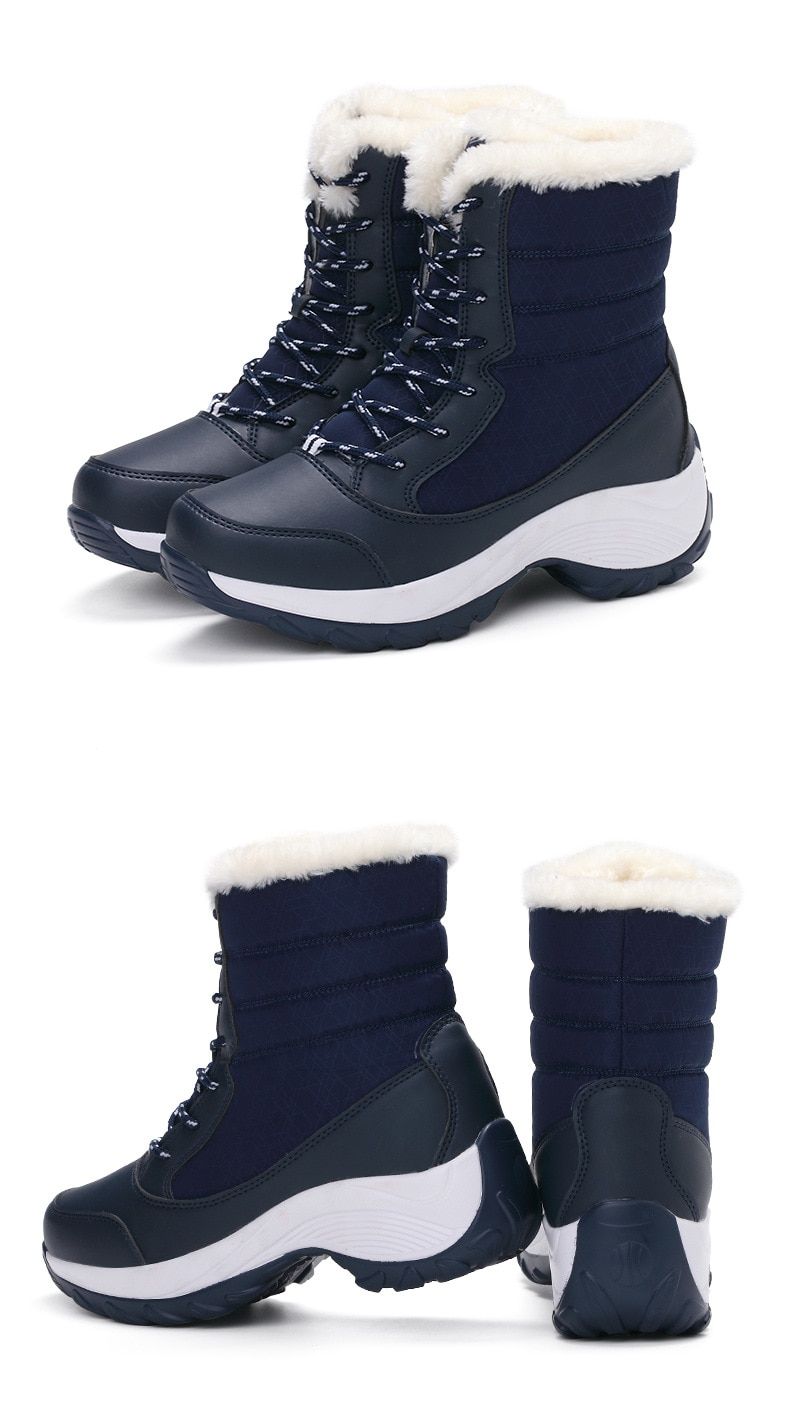 Women Boots Waterproof Winter Shoes Women Snow Boots Platform Keep Warm Ankle Winter Boots With Thick Fur Heels Botas Mujer