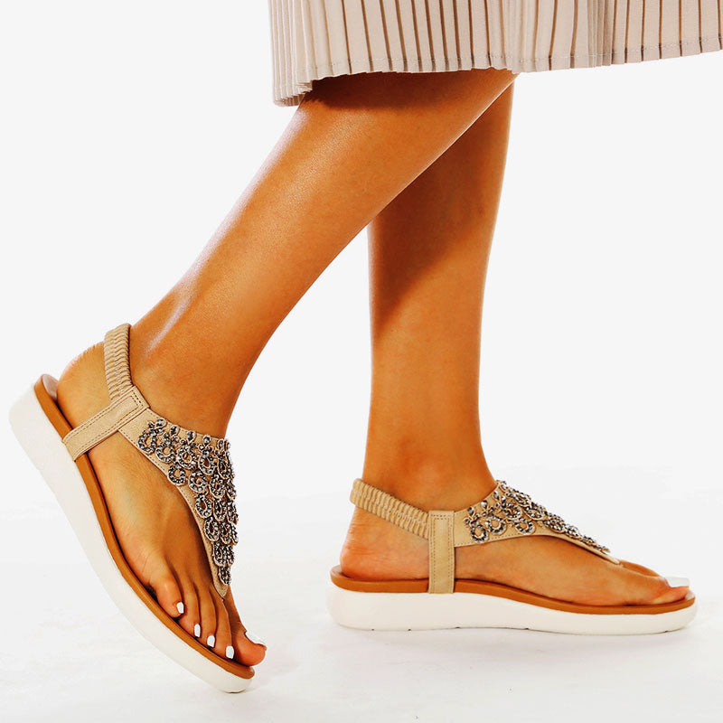 Comelyy  Ankle Strap Casual Elastic Fashion Sandals