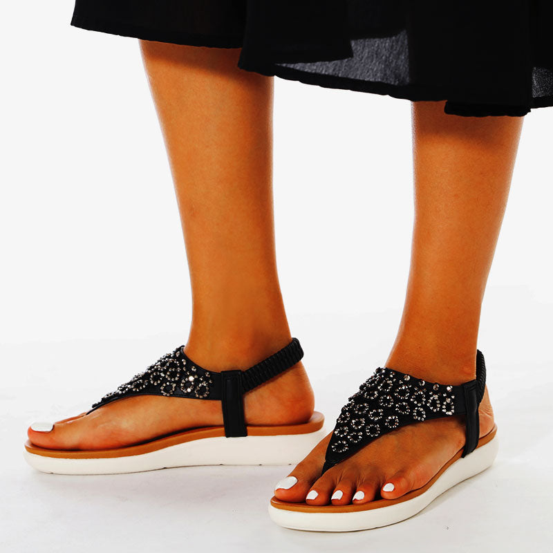 Comelyy  Ankle Strap Casual Elastic Fashion Sandals