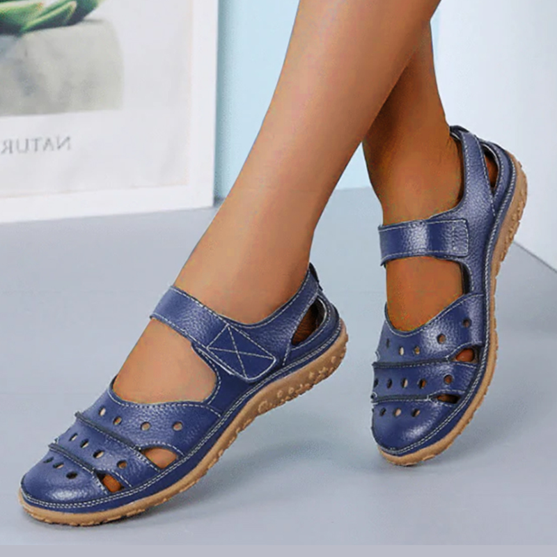 Comelyy Women's Hollow Hook Flat Sandals