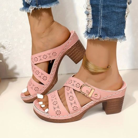 Comelyy Slip-On Platform Open-Toe Summer Wedge Breathable Sandals