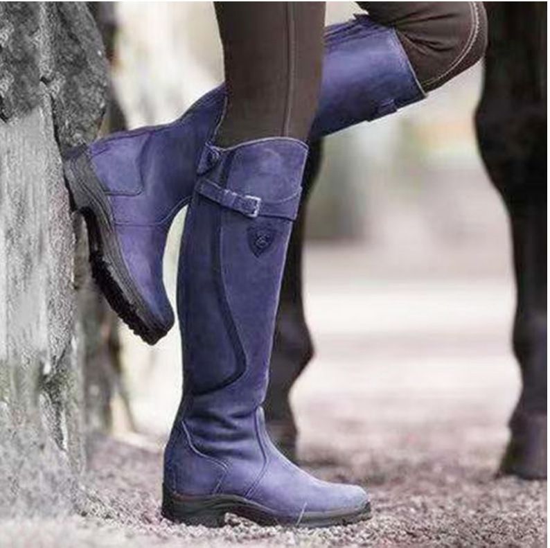 Comelyy Women's flat leather boots