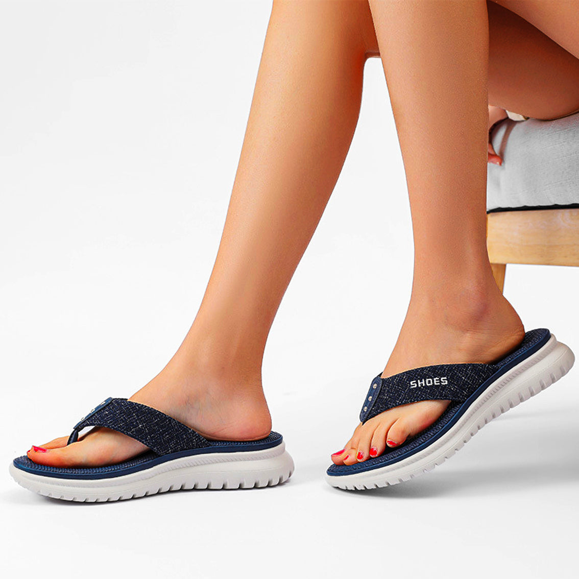 Comelyy Women Flip Flop Slides Comfortable T- Strap Slippers