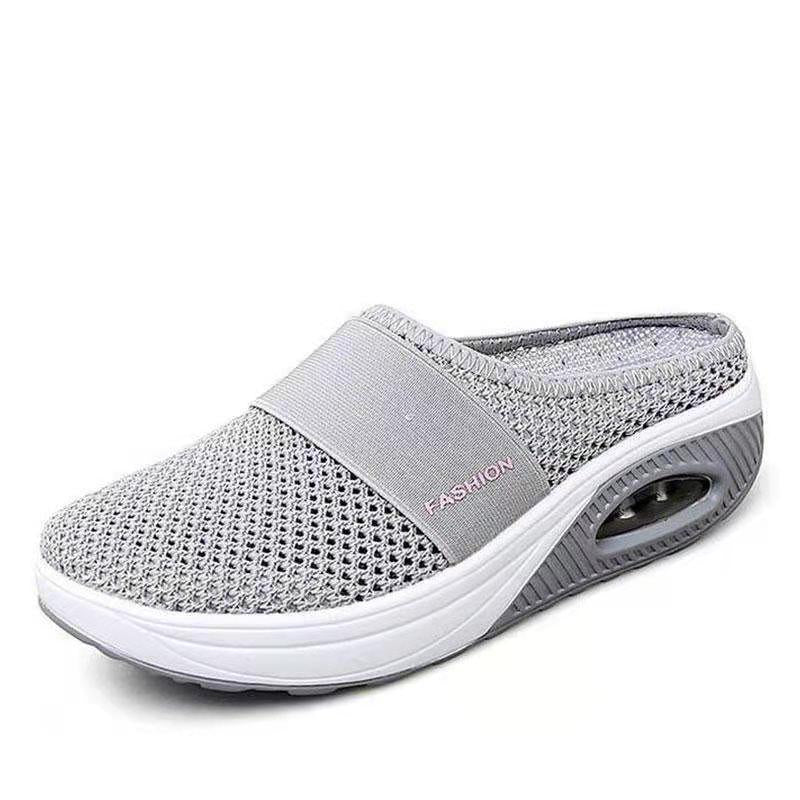 Air-cushioned slip-on walking shoes