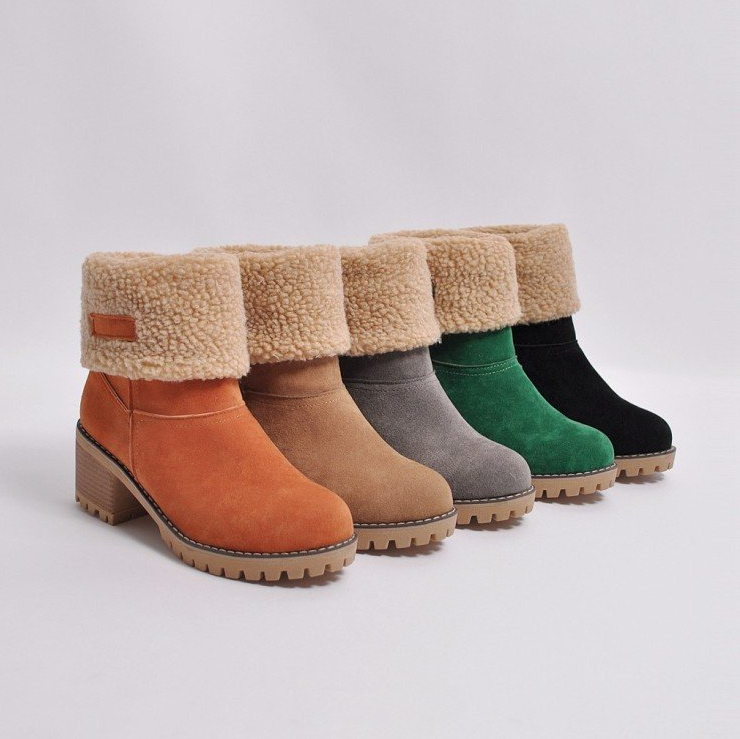 Comelyy Fur Warm turned-over edge Boots