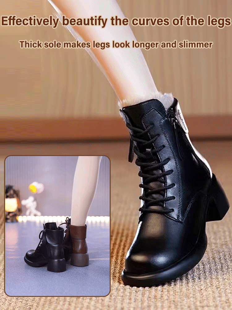 Vintage British-Style Leather Boots – Timeless Comfort & Style