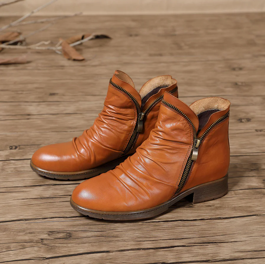 Comelyy fashion cosy ankle leather boots