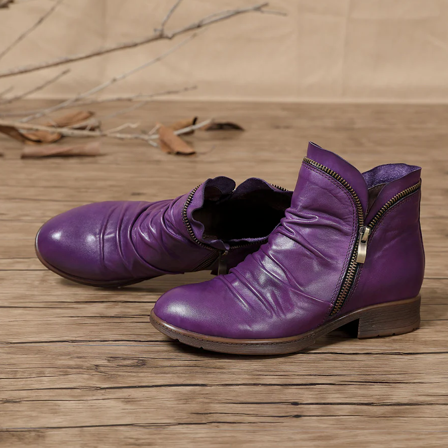 Comelyy fashion cosy ankle leather boots