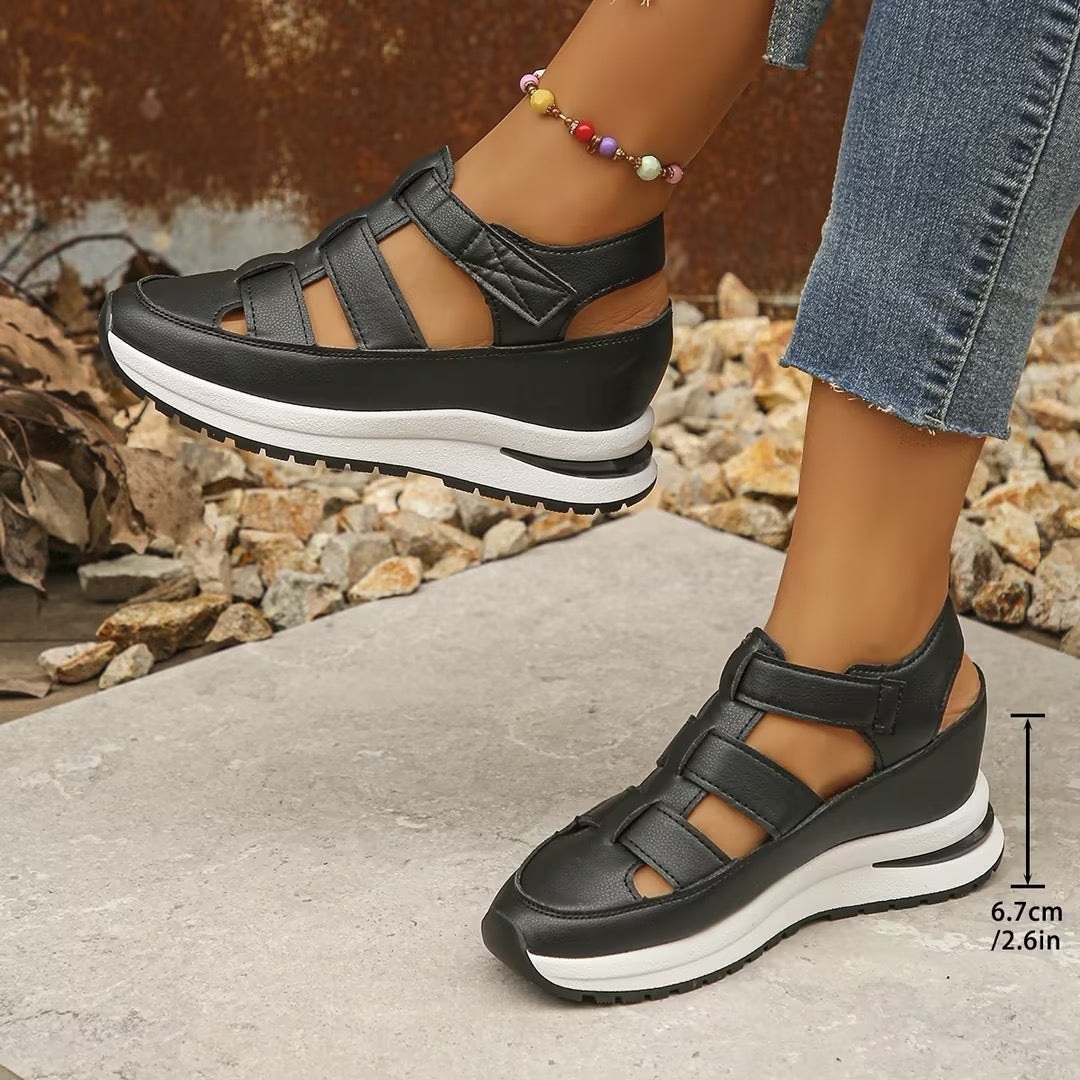 Comelyy Soft Sole Platform Round Toe Comfort Sandals