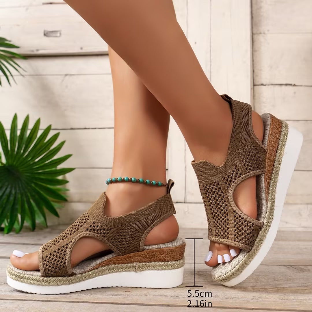 Comelyy flying weaving fish mouth mesh breathable sandals
