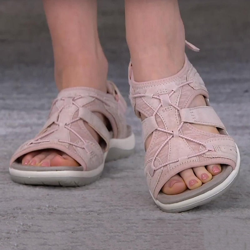 Comelyy Women Solid Color Hollow Out Casual Lady Sandals