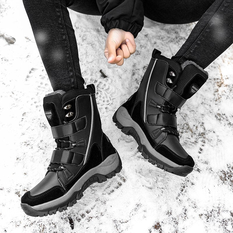 Comelyy  Warm Winter Plush Mid-Calf Waterproof Boots