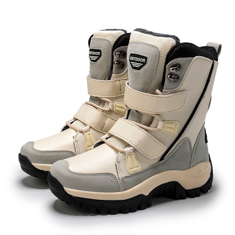 Comelyy  Warm Winter Plush Mid-Calf Waterproof Boots