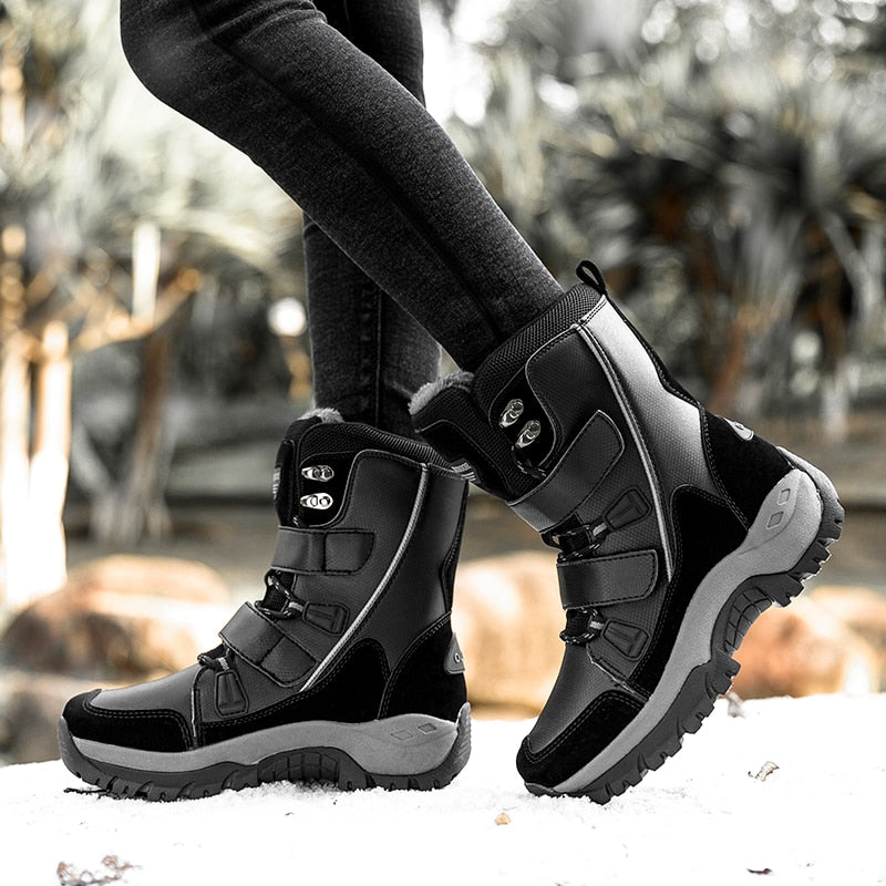 Comelyy  Warm Winter Plush Mid-Calf Waterproof Boots