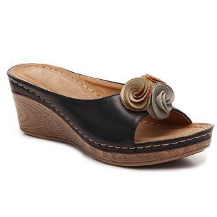 Comelyy Flower sandals platform platform wedge heel women's slippers
