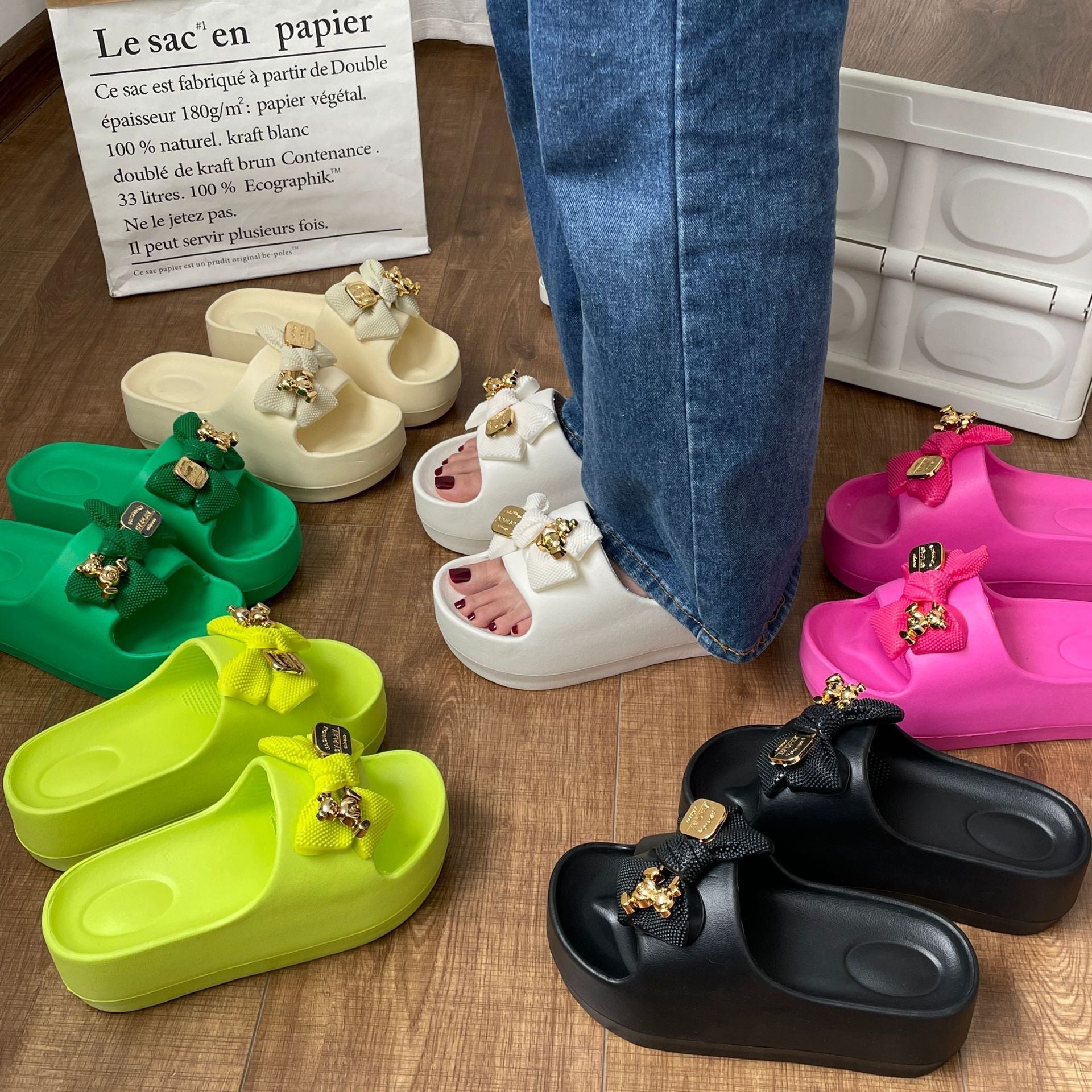 Comelyy Thick-soled casual slippers for home anti-slip slippers