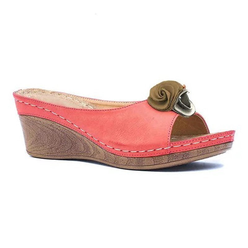 Comelyy Flower sandals platform platform wedge heel women's slippers