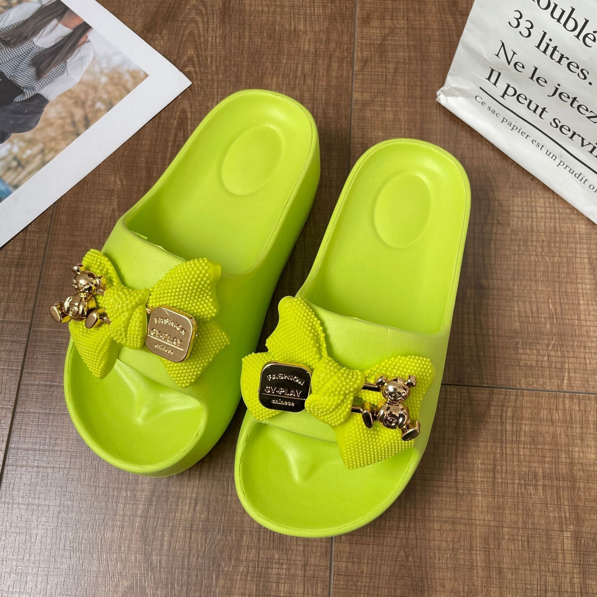 Comelyy Thick-soled casual slippers for home anti-slip slippers