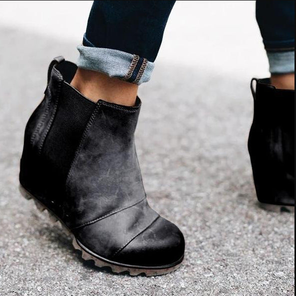 Comelyy Thick sole elastic retro women's short boots