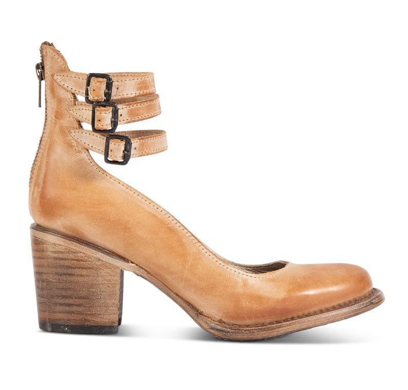 Comelyy women's thick heel sandals buckle pointed toe sandals