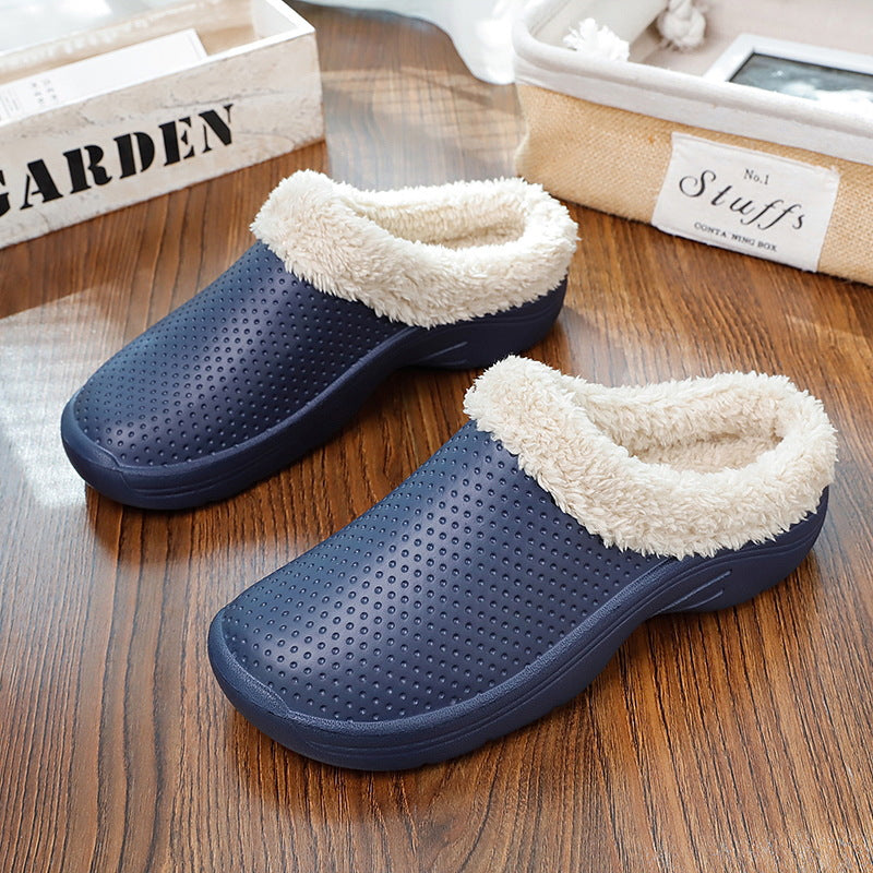 Comelyy Cotton Slippers Winter Plush Thickened Thermal Shoes