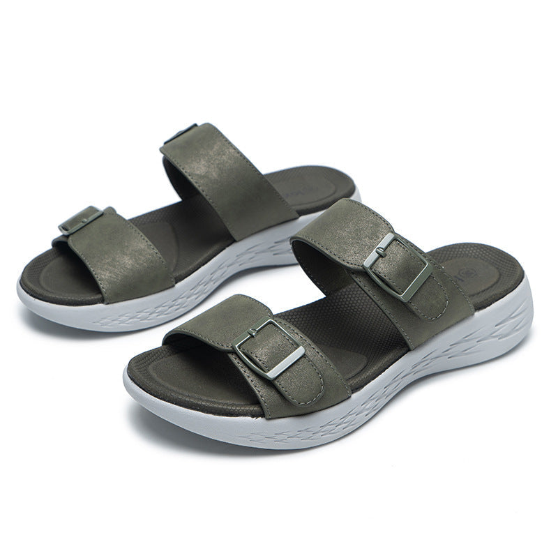 Comelyy Thick Wedges  Soft Soles Slippers