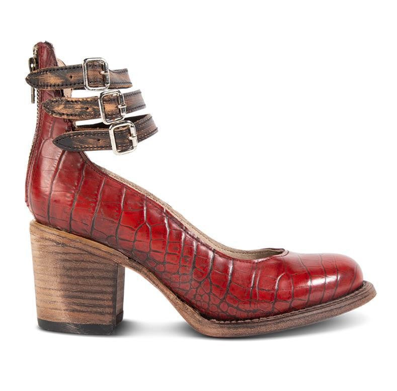 Comelyy women's thick heel sandals buckle pointed toe sandals