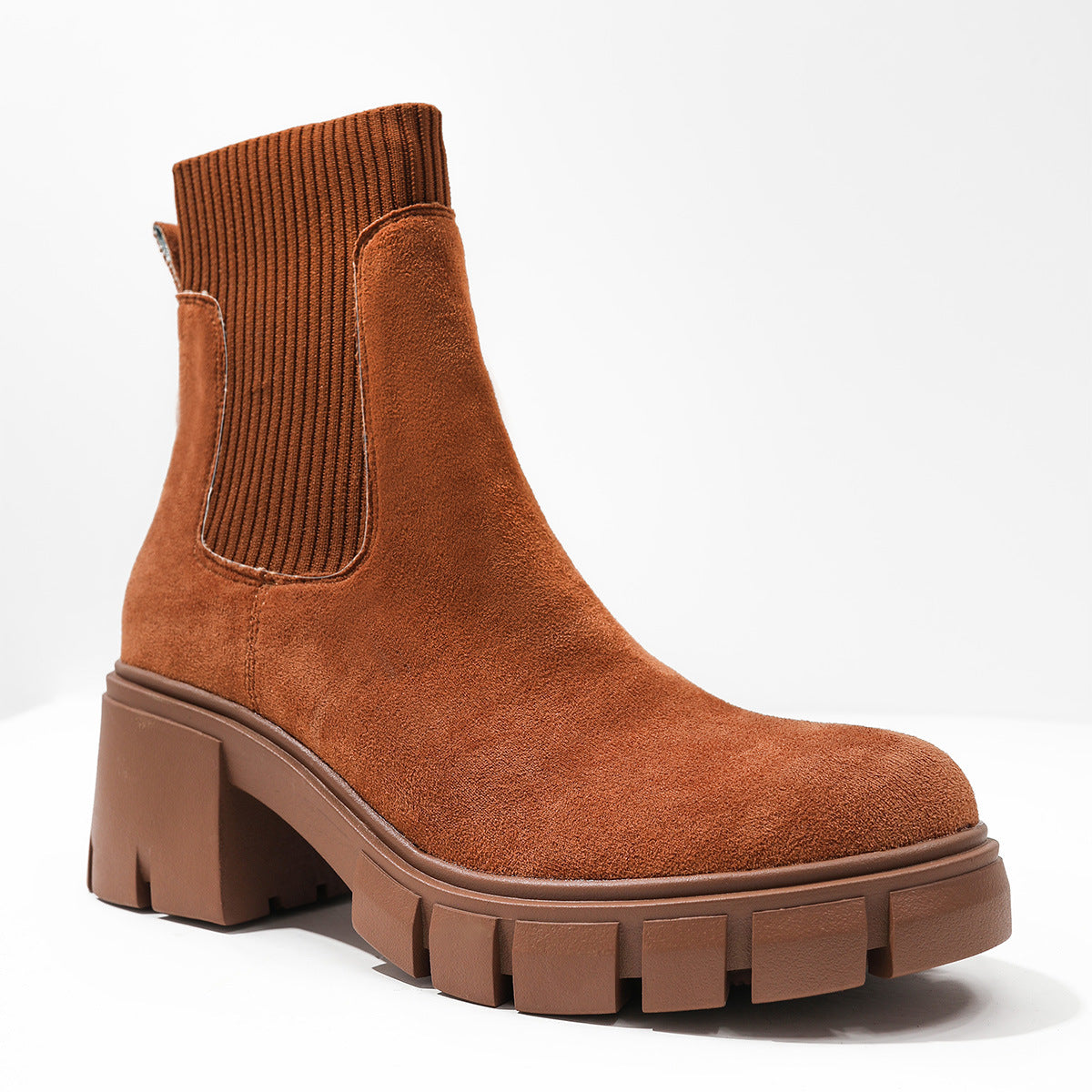 Comelyy sock boots thick heel platform martin boots