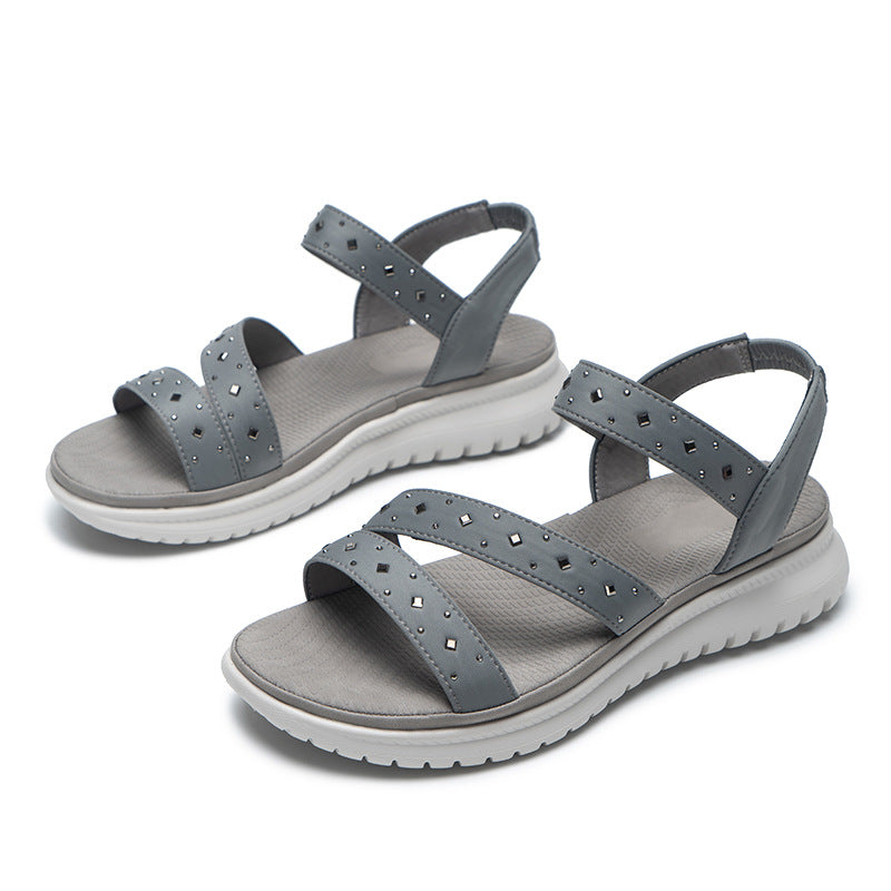 Comelyy Non-slip Soft-soled Rhinestone Fashion Women Sandals