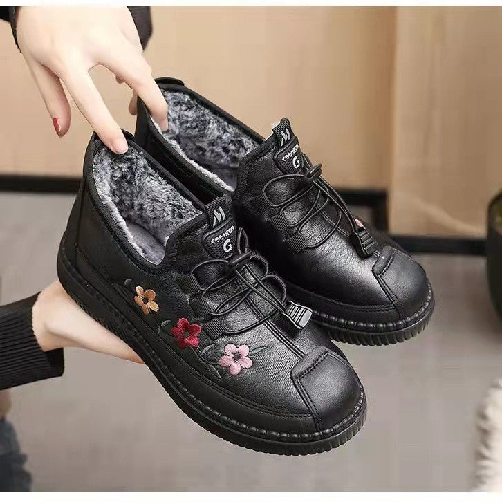 Comelyy Warm velvet cotton shoes and boots, anti-slip, waterproof and thickened snow boots