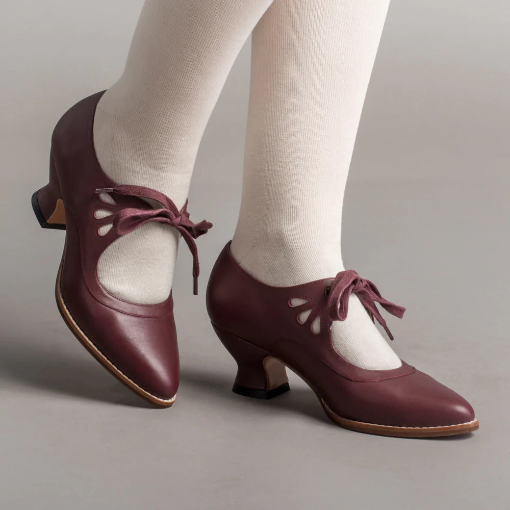 Comelyy Women's hollow high-heeled lace-up casual shoes