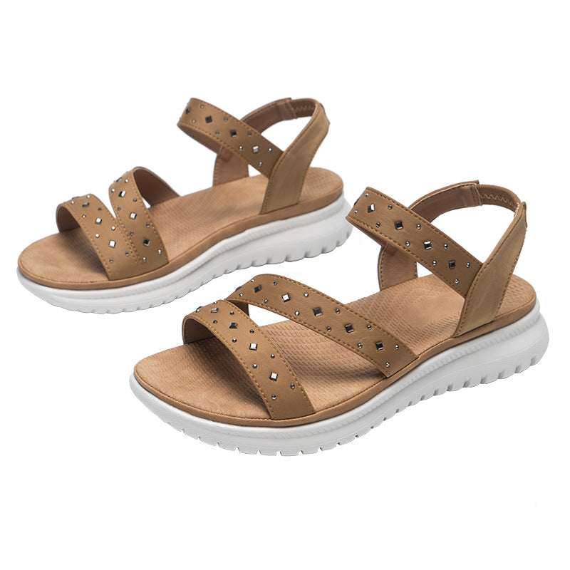 Comelyy Non-slip Soft-soled Rhinestone Fashion Women Sandals