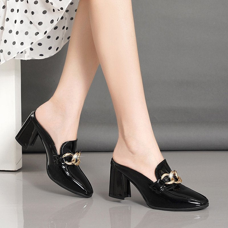 Comelyy High heel half toe shoes for women, toe cap and half slippers