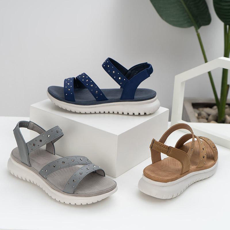 Comelyy Non-slip Soft-soled Rhinestone Fashion Women Sandals