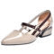 Comelyy Sandals mid heel soft sole pointed toe low heel